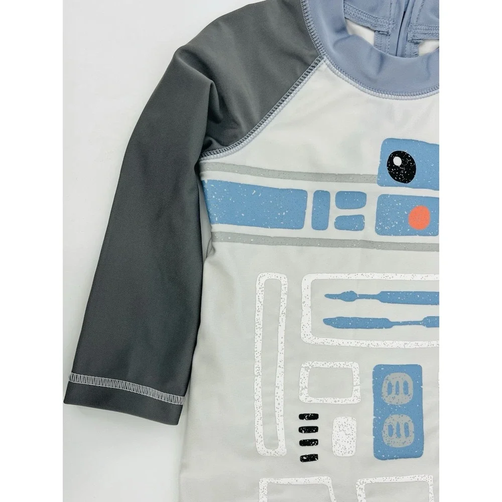 Baby Gap Star Wars R2-D2 Swimsuit Rash Guard 12-18 Mos Long Sleeve UV Protection
